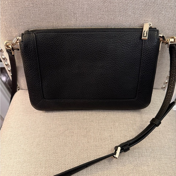 kate spade black pebble leather crossbody with gold hardware - Picture 5 of 13